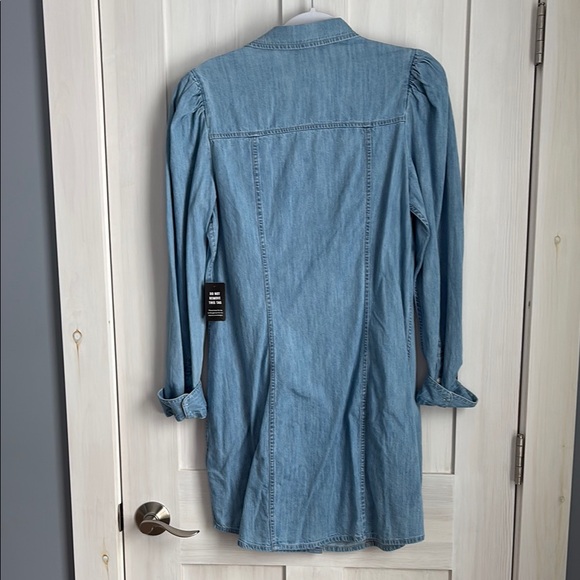 Express Denim Shirt Dress Size Large - Picture 3 of 6
